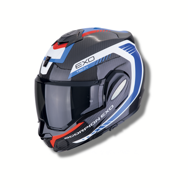 Casco Scorpion EXO-Tech Evo Carbon Cossy Negro/Azul/Rojo