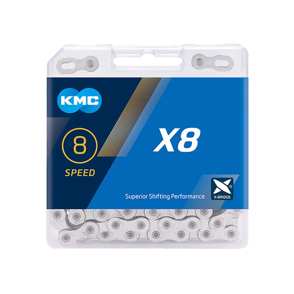 Cadena KMC X8 Plata 3/32"
