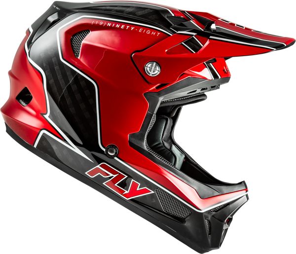 Casco Fly Werx-R Flow Carbon Negro/Rojo Niño