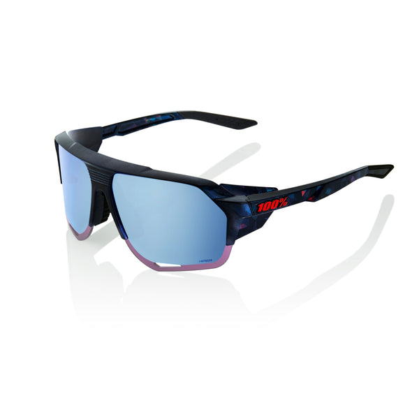 Gafas 100% Norvik Negro Holographic Lente Hiper Azul Espejo