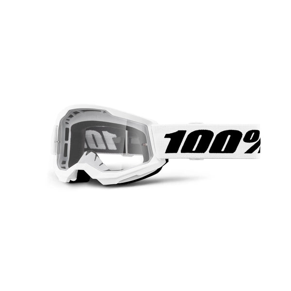 Goggle 100% Strata 2 Blanca Lente Clear Niño