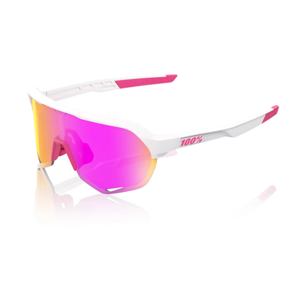 Gafas 100% S2 Blanco/Rosa Lente Hiper Vital Pink Espejo