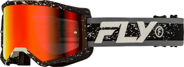 Goggle Fly Zone Negro/Gris Lente Rojo Humo Espejo