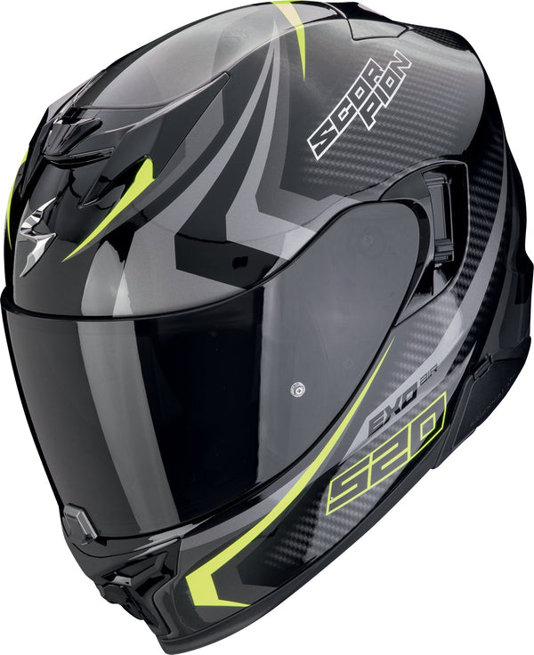 Casco Scorpion EXO-520 Evo Air Terra Negro/Silver/Amarillo Neon